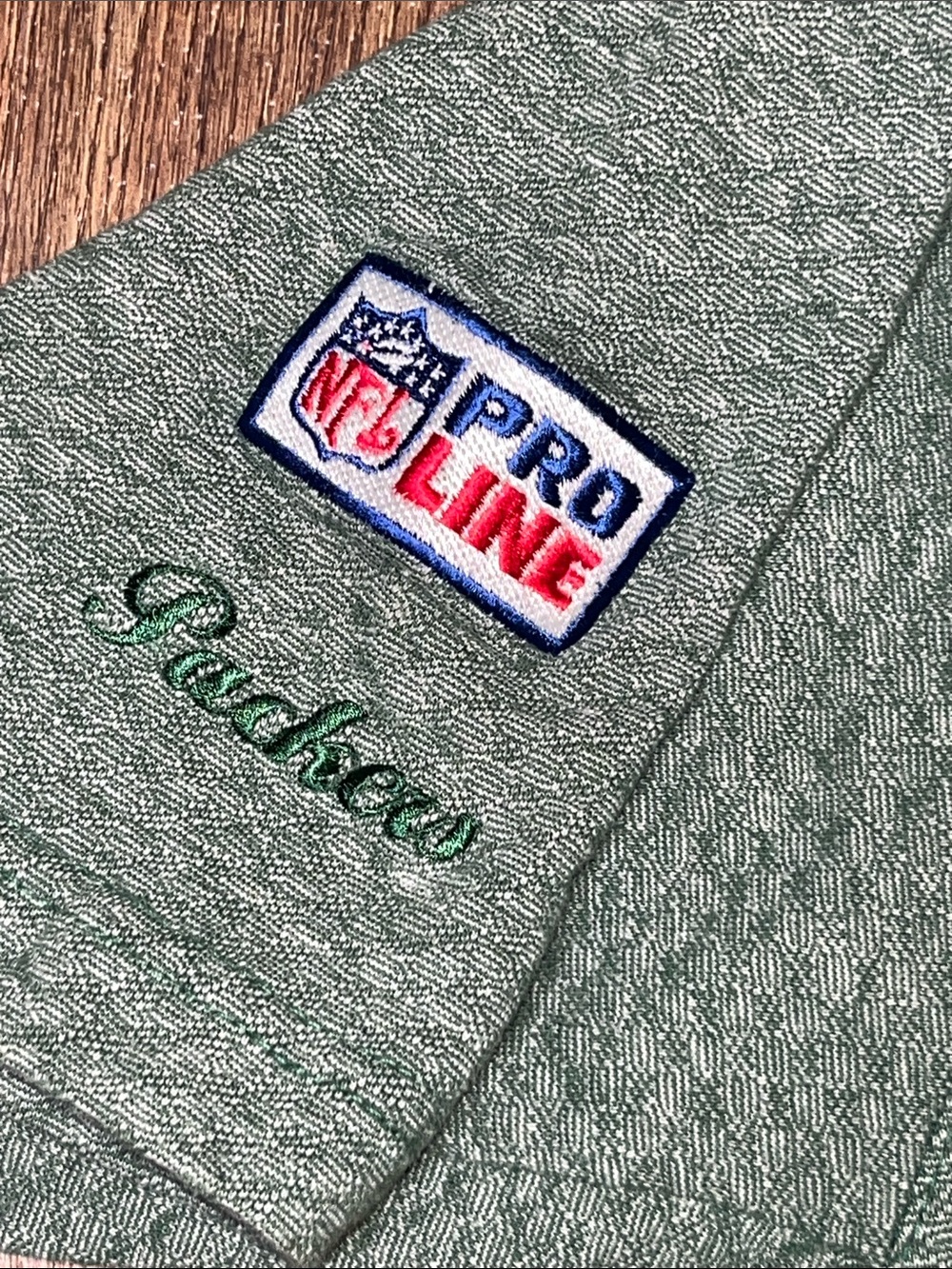 VTG 100% Cotton 90s Green Bay Packers Starter Pro Line Polo Green M (Fits L) - Picture 2 of 10
